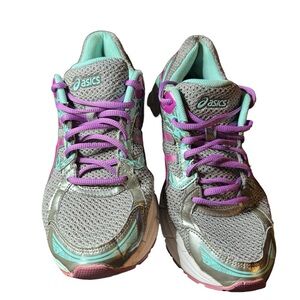 Asics Gel-Excite  Gray/Purple/teal Running Shoes Women's 9.5